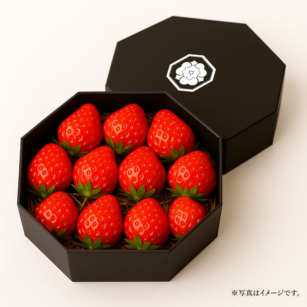苺壱笑｜八角ギフトBOX プレミアム古都華（Lサイズ 約300g）　ご縁を結ぶ、八角の箱に込めた苺壱笑のひと粒。