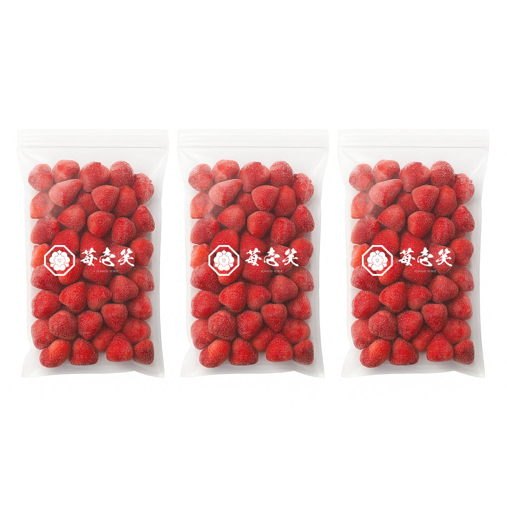 苺壱笑｜冷凍プレミアムいちご（約3kg／1kg × 3袋）　湧き水と千年の竹林が育てた命の果実を、そのまま凍結。